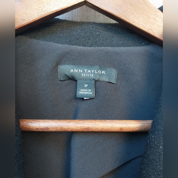 Black Ann Taylor Wool Blend Blazer Jacket - Picture 5 of 7
